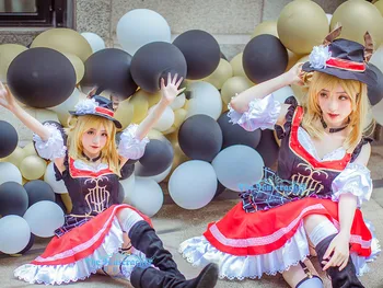 LoveLive!SunShine!! Aqours Mijyuku Bremen Band Ohara Mari Cosplay Costume Custom Red Skirt Plaid Apron Corset Armlet Hat Wig
LoveLive!SunShine!! Aqours Mijyuku Bremen Band Ohara Mari Cosplay Costume Custom Red Skirt Plaid Apron Corset Armlet Hat Wig