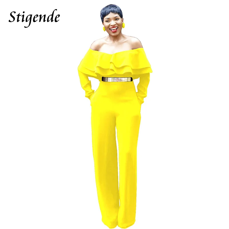 Stigende Women Full Sleeve Off Shoulder Ruffle Jumpsuit Elegant Wide Leg Long Pant Jumpsuit Solid Casual Bodycon Jumpsuit Romper
Stigende Women Full Sleeve Off Shoulder Ruffle Jumpsuit Elegant Wide Leg Long Pant Jumpsuit Solid Casual Bodycon Jumpsuit Romper