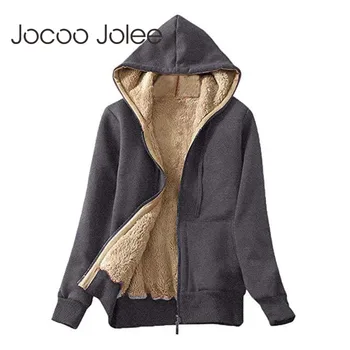 Jocoo Jolee Women Autumn Winter Thick Warm Hooded Jackets Female Vintage Solid Long Sleeve Hoodies Coats Harajuku Outwear
Jocoo Jolee Women Autumn Winter Thick Warm Hooded Jackets Female Vintage Solid Long Sleeve Hoodies Coats Harajuku Outwear