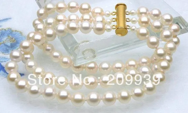 huij 00183 Gorgeous Natural 6-6.5mm Round 3 Strand White Akoya Pearl Bracelet 7.5" 14k
huij 00183 Gorgeous Natural 6-6.5mm Round 3 Strand White Akoya Pearl Bracelet 7.5" 14k