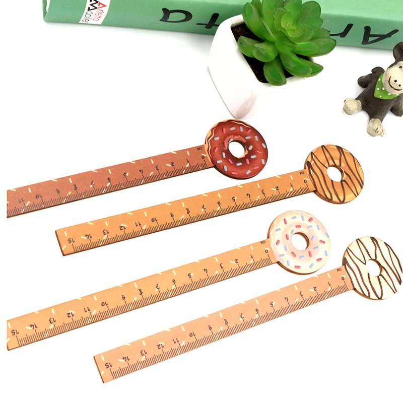 1Pcs Cartoon Drawing Geometric Ruler Creative Food Dessert Donut Shape Wooden Straight Ruler School Office Stationery Gifts 15cm
1Pcs Cartoon Drawing Geometric Ruler Creative Food Dessert Donut Shape Wooden Straight Ruler School Office Stationery Gifts 15cm
