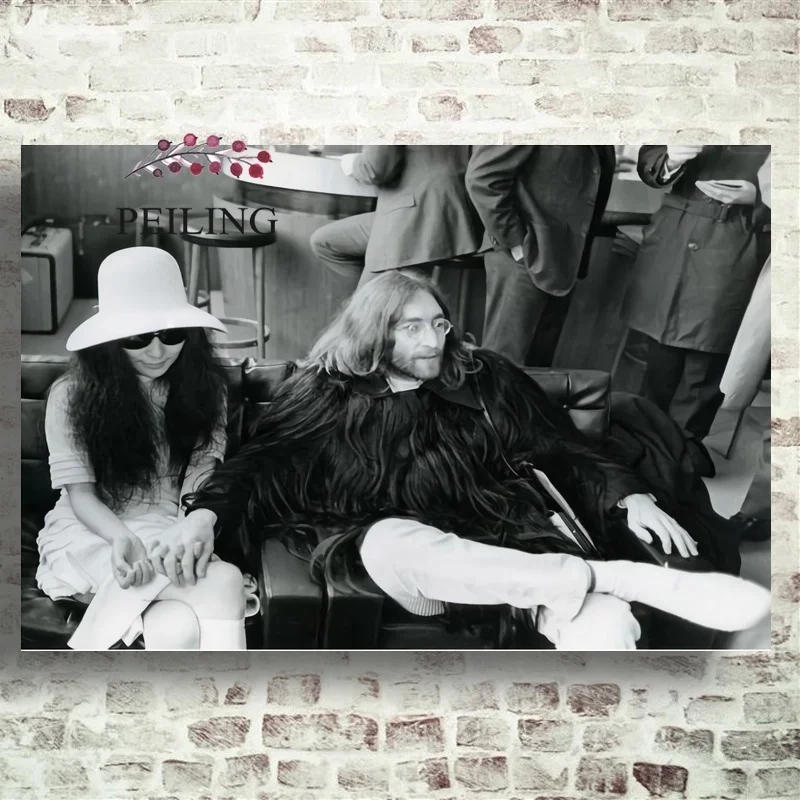 Фото Джон Леннон и Yoko Ono Ali художественный холст картины для - купить