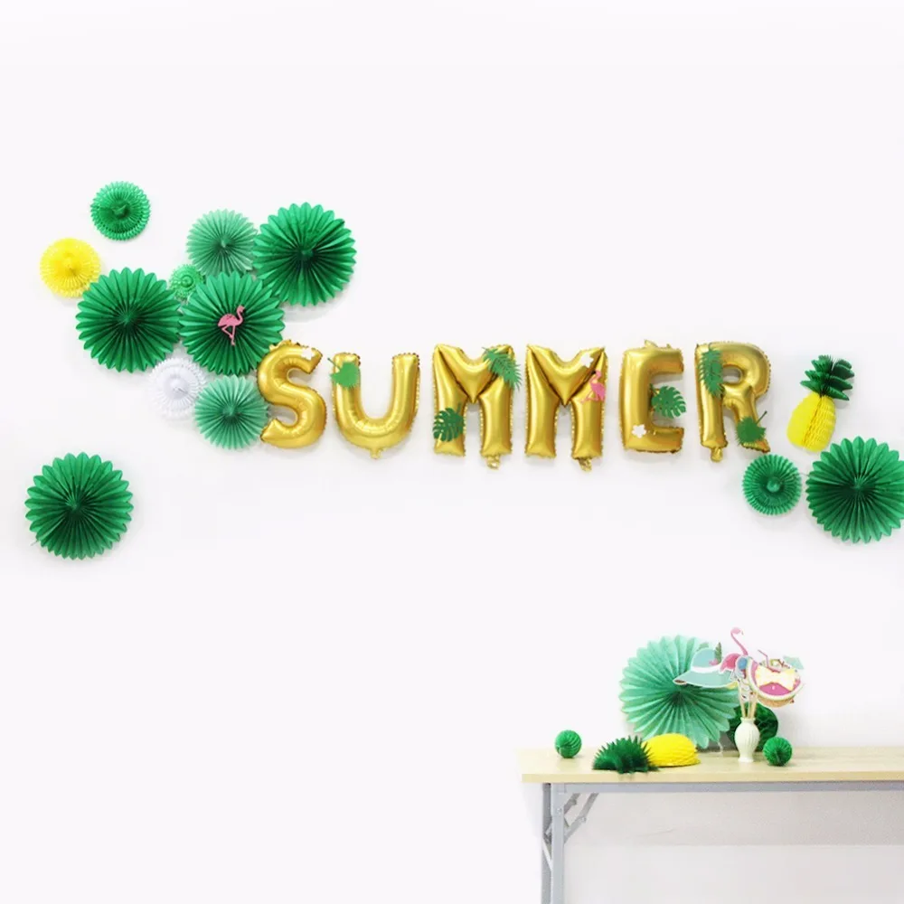Summer Party Decoration Set (Pineapple Honeycomb, Paper Fan, Balloon, Photo Props) Tropical Hawaiian Party Decorations Supplies
Summer Party Decoration Set (Pineapple Honeycomb, Paper Fan, Balloon, Photo Props) Tropical Hawaiian Party Decorations Supplies