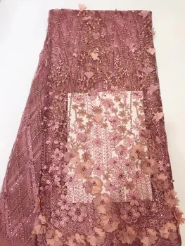 5 yards of beaded and diamond-embroidered African lace fabric for wedding dress 3D handmade floral chiffon French lace ML7178
5 yards of beaded and diamond-embroidered African lace fabric for wedding dress 3D handmade floral chiffon French lace ML7178