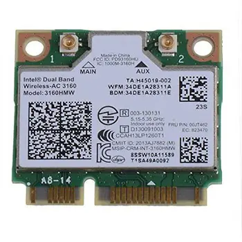 wireless card for intel Dual Band 3160AC 3160 ac Intel 3160HMW ac 2.4g 5G BT4.0 Mini PCIe WiFi for dell asus acer sony
wireless card for intel Dual Band 3160AC 3160 ac Intel 3160HMW ac 2.4g 5G BT4.0 Mini PCIe WiFi for dell asus acer sony