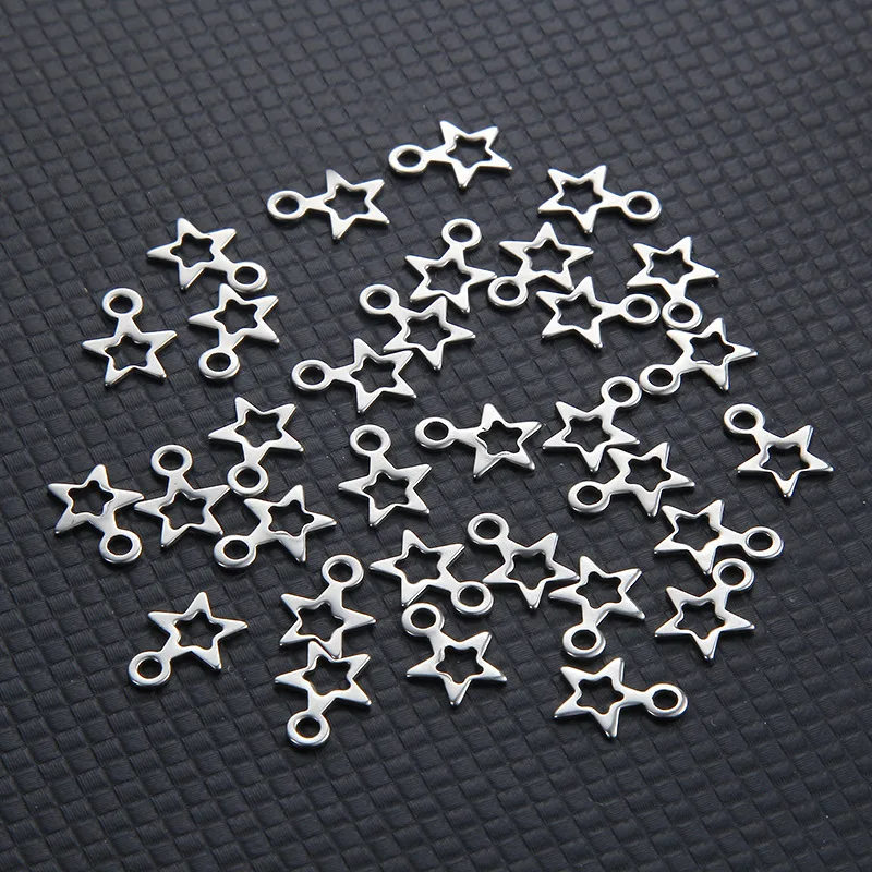 High Quality Stainless Steel Star Pendant Made Charm for Women Bracelet Jewelry Making Metal Hollow Handmade Charms 40Pcs/lot
High Quality Stainless Steel Star Pendant Made Charm for Women Bracelet Jewelry Making Metal Hollow Handmade Charms 40Pcs/lot