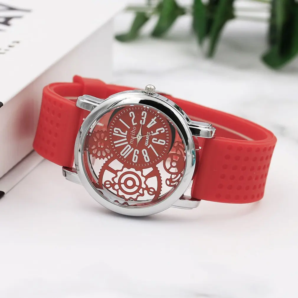 Fashion Women Watch Silicone Strap Creative Hollow Round Dial Quartz Watch All-match Casual Sports Wristwatch
Fashion Women Watch Silicone Strap Creative Hollow Round Dial Quartz Watch All-match Casual Sports Wristwatch