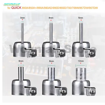 Wozniak Original for QUICK 857 850A 850A+ 990A 990AD 990D 850D 700 706W 857DW 957DW Universal Hot Air Gun Nozzle Tools Set Kit
Wozniak Original for QUICK 857 850A 850A+ 990A 990AD 990D 850D 700 706W 857DW 957DW Universal Hot Air Gun Nozzle Tools Set Kit