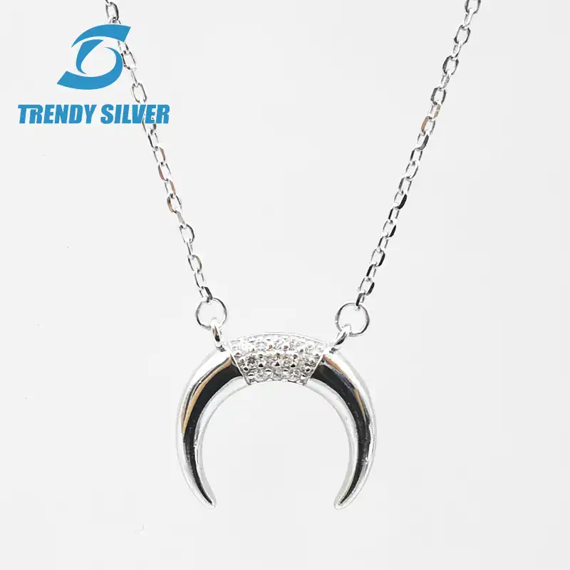 rose gold color 925 silver jewelry pendant necklace for women