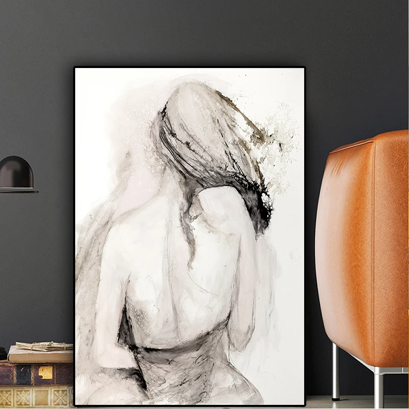 Black and White Figure Oil Painting on Canvas Vintage Abstract Posters and Prints Scandinavian Art Wall Picture for Living Room
Black and White Figure Oil Painting on Canvas Vintage Abstract Posters and Prints Scandinavian Art Wall Picture for Living Room