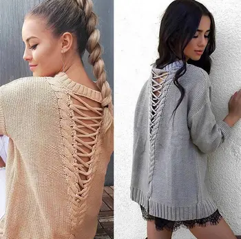 New Arrivals Women Fashion Long Sleeve Loose Sweater Lady Back Hollow Out Sexy Long Sweaters
New Arrivals Women Fashion Long Sleeve Loose Sweater Lady Back Hollow Out Sexy Long Sweaters
