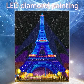 Huacan Diamond Painting LED 5D Eiffel Tower Diamond Embroidery LED Light Full Round Drill Diamond Mosaic 30x40cm With Frame
Huacan Diamond Painting LED 5D Eiffel Tower Diamond Embroidery LED Light Full Round Drill Diamond Mosaic 30x40cm With Frame