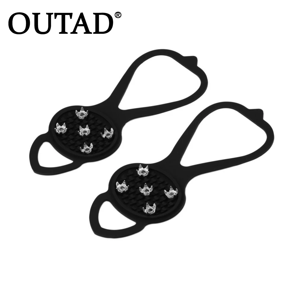 OUTAD 1pair Walking Cleat Ice Gripper Anti Slip Ice Snow Walking Shoe Spike Grip Camping Climb Ice Crampon Tight Stretch Rubber
OUTAD 1pair Walking Cleat Ice Gripper Anti Slip Ice Snow Walking Shoe Spike Grip Camping Climb Ice Crampon Tight Stretch Rubber