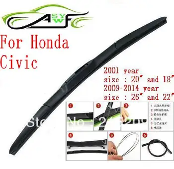 Free shipping auto car windshield wiper blade For Honda Civic Hook type wiper arm Soft Rubber WindShield Wiper Blade 2pcs/PAIR
Free shipping auto car windshield wiper blade For Honda Civic Hook type wiper arm Soft Rubber WindShield Wiper Blade 2pcs/PAIR