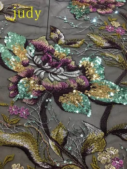 sequin fabric XX214# Black mesh embroidery colorful flower sequins trendy fabric used for wedding dress party Free shipping
sequin fabric XX214# Black mesh embroidery colorful flower sequins trendy fabric used for wedding dress party Free shipping