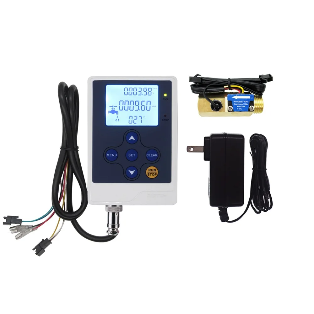 Water Flow Control LCD Display+G1/2"Thread Water Flow Hall Sensor Flowmeter with Temperature Sensor
Water Flow Control LCD Display+G1/2"Thread Water Flow Hall Sensor Flowmeter with Temperature Sensor