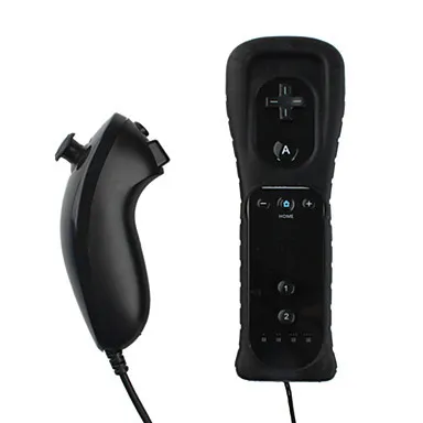 2 in 1 Wireless Remote Controller For Nes Wii Built in Motion Plus Nunchuk With Shockproof Silicone Case Controller
2 in 1 Wireless Remote Controller For Nes Wii Built in Motion Plus Nunchuk With Shockproof Silicone Case Controller