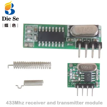 433Mhz RF Transmitter and Receiver Module with antenna 3 sets for Arduino DIY kit 433Mhz Remote controls Superheterodyne RF
433Mhz RF Transmitter and Receiver Module with antenna 3 sets for Arduino DIY kit 433Mhz Remote controls Superheterodyne RF