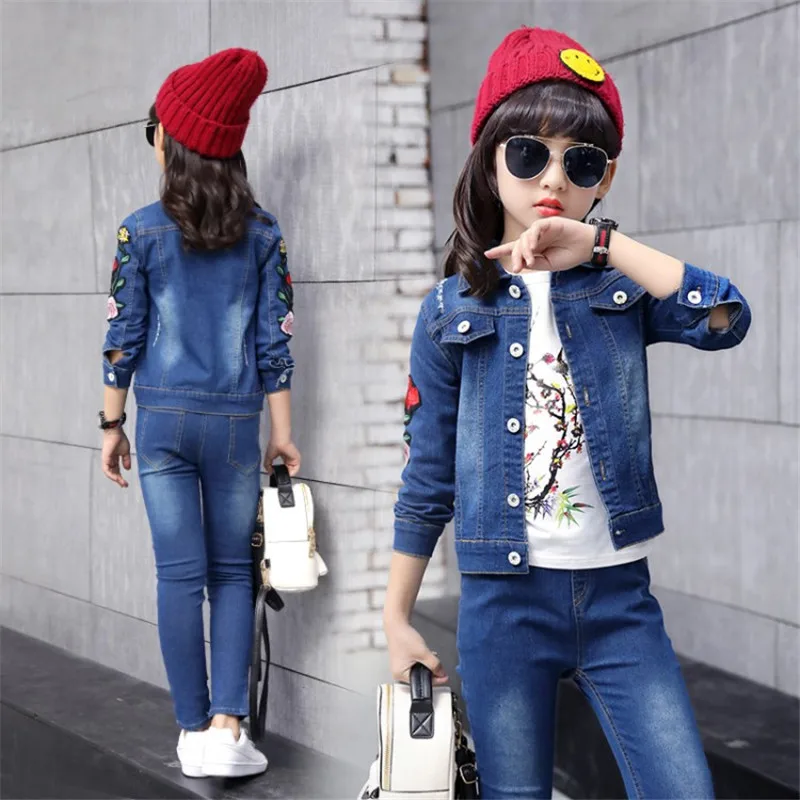 BBZAI Toddler girls hiphop Embroidery Jeans Long sleeve Set Embroidery cowboy Children Casual Suit Kids 3ps Clothing jackets
BBZAI Toddler girls hiphop Embroidery Jeans Long sleeve Set Embroidery cowboy Children Casual Suit Kids 3ps Clothing jackets