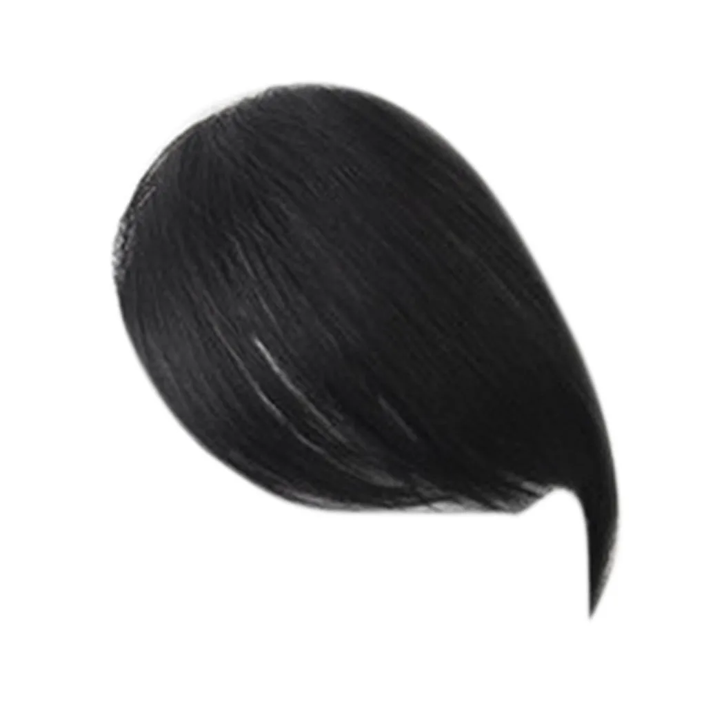 Fashion One Piece Clip in Hair Swept Bangs/Fringe/Hair Extensions Color Black Soft & Smooth Light in Weight.