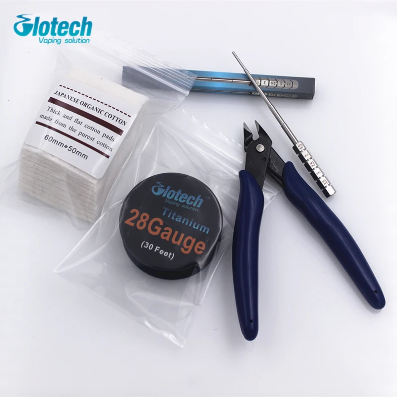 Glotech Titanium wire DIY kits of Titanium wire +Pliers+ Coil Jig +cotton 10pcs For E cigarette RBA RDA Atomizer and vaporizer
Glotech Titanium wire DIY kits of Titanium wire +Pliers+ Coil Jig +cotton 10pcs For E cigarette RBA RDA Atomizer and vaporizer