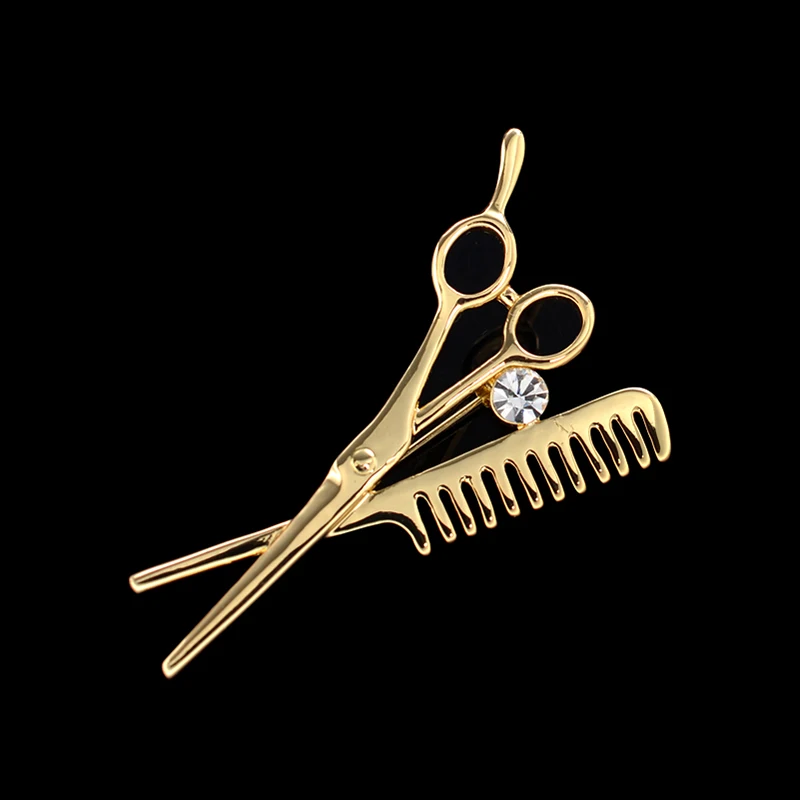 Hot New Fashion Comb Scissors Barber Tools Corsage Brooch Pin Fashion Style Brooch Collar Pin Women And Men Jewelry 2019 Bijoux
Hot New Fashion Comb Scissors Barber Tools Corsage Brooch Pin Fashion Style Brooch Collar Pin Women And Men Jewelry 2019 Bijoux