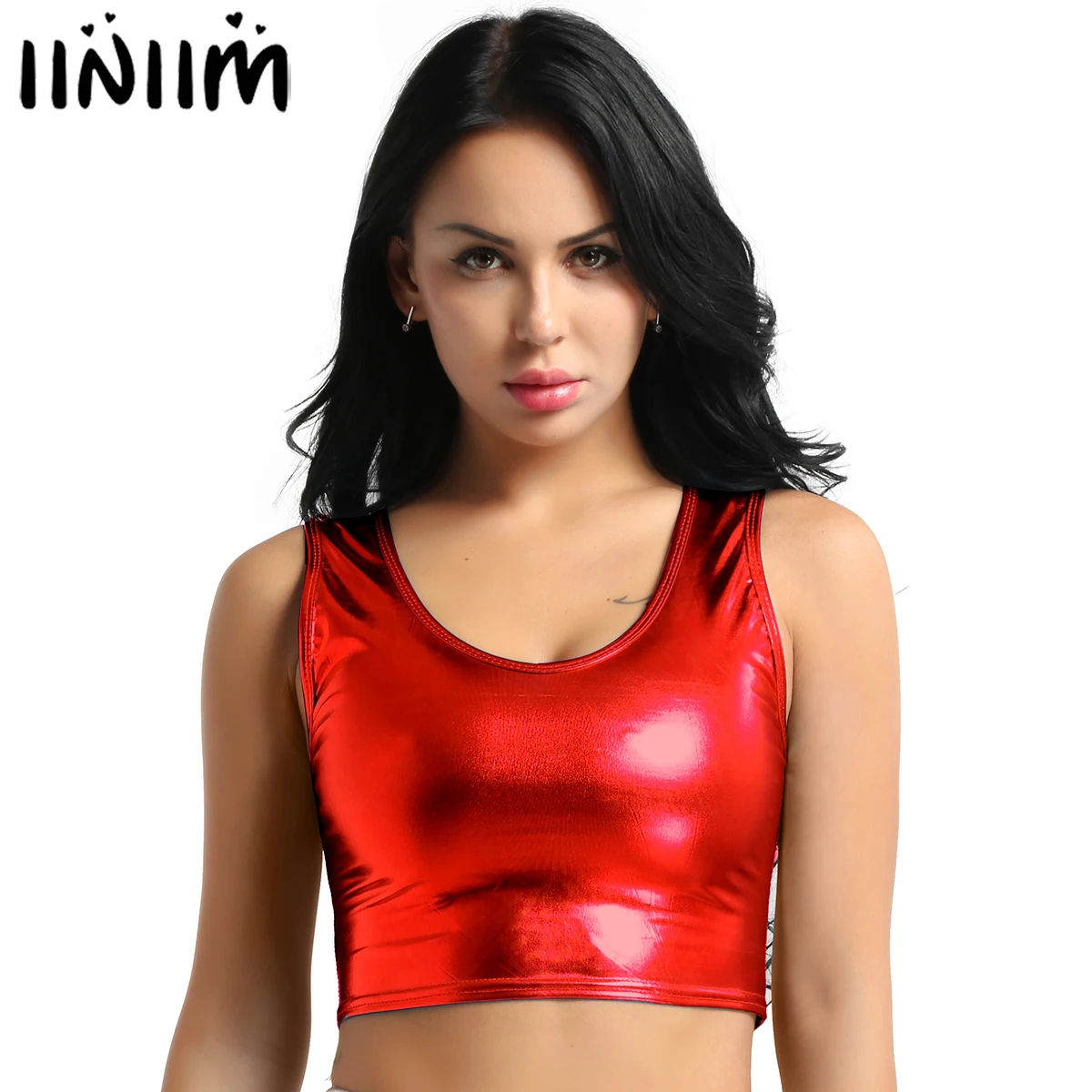 Womens Lady Camis Casual Streetwear Shiny Metallic Scoop Neck Tank Crop Top Vest Bustier Blouse Shirt Evening Sexy Clubwear
Womens Lady Camis Casual Streetwear Shiny Metallic Scoop Neck Tank Crop Top Vest Bustier Blouse Shirt Evening Sexy Clubwear