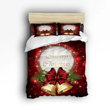 Full Size Bedding Set- Merry Christmas Jingle Bells Duvet Cover Set Bedspread for Children/Kids/Teens/Adults, 4 Piece
Full Size Bedding Set- Merry Christmas Jingle Bells Duvet Cover Set Bedspread for Children/Kids/Teens/Adults, 4 Piece