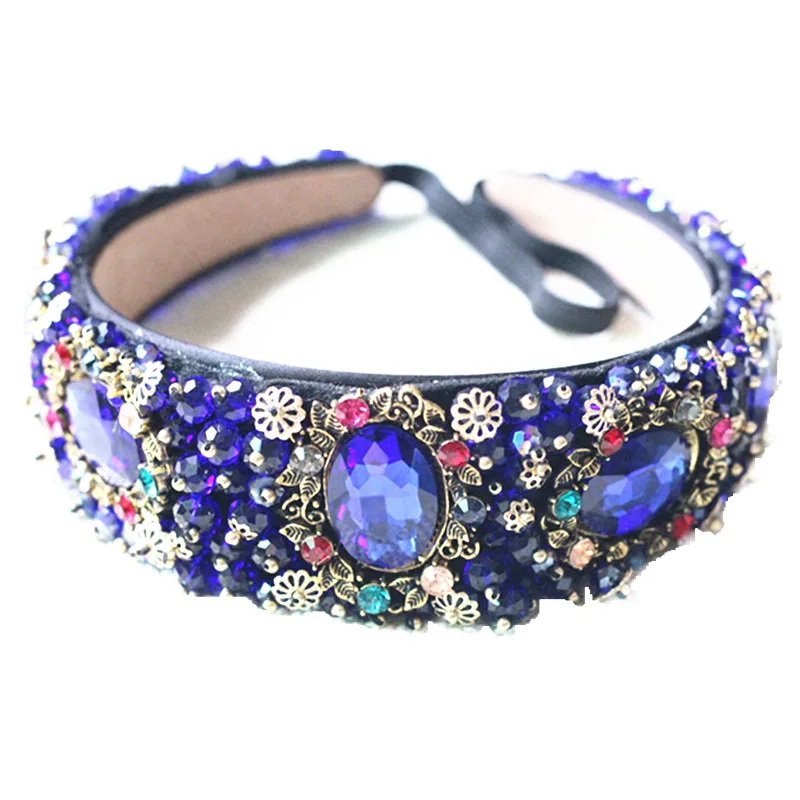 5 Color Baroque Crown Tiara Rhinestone Handmade Hair Bands Crystal Velvet Wide Headband Wedding Hair Accessories Jewelry Gift
5 Color Baroque Crown Tiara Rhinestone Handmade Hair Bands Crystal Velvet Wide Headband Wedding Hair Accessories Jewelry Gift