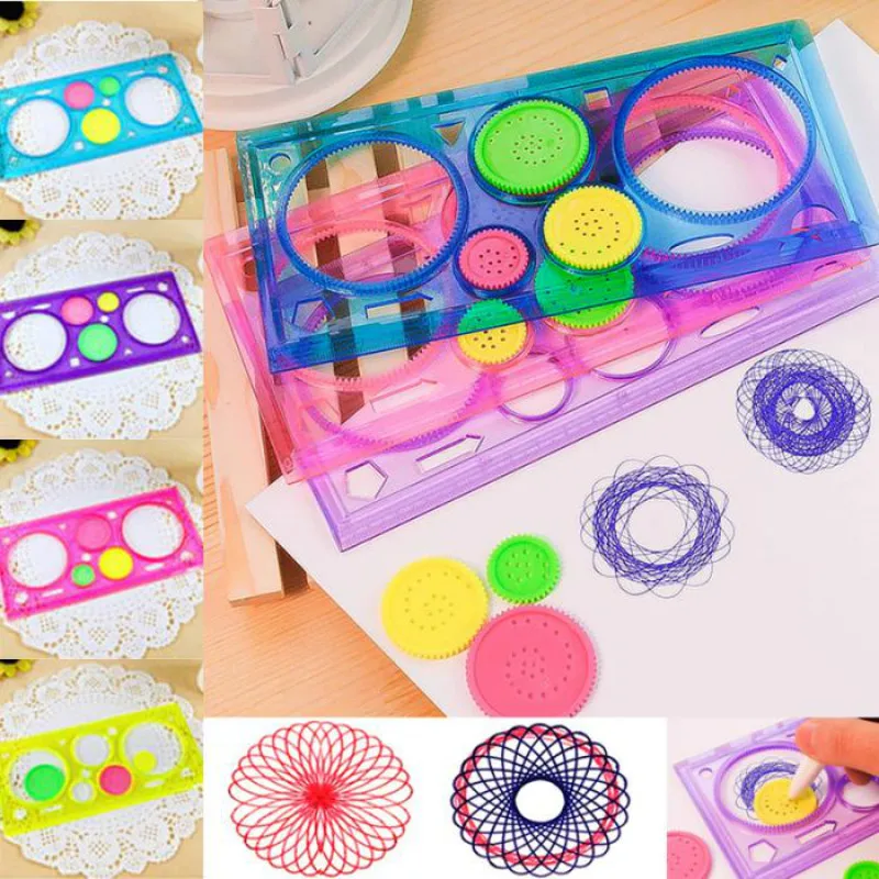 Hot Selling Painting Multi-function Interesting Puzzle Spirograph Children Drawing Plastic Ruler Can Improve Start Work Ability
Hot Selling Painting Multi-function Interesting Puzzle Spirograph Children Drawing Plastic Ruler Can Improve Start Work Ability