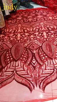 stock 5yards/bag Bright red sequins embroidered French style cloth for the wedding dress fashion stage Free shipping
stock 5yards/bag Bright red sequins embroidered French style cloth for the wedding dress fashion stage Free shipping
