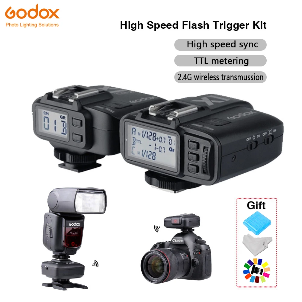 TTL Flash Trigger synchroniser Kit Godox X1C/N/S 2.4G Wireless shutter remote control Hot shoe tripod For Canon Nikon Sony
TTL Flash Trigger synchroniser Kit Godox X1C/N/S 2.4G Wireless shutter remote control Hot shoe tripod For Canon Nikon Sony