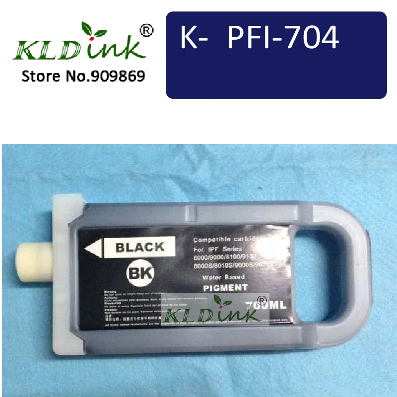 KLDINK - PFI-706BK Black Ink Cartridge ( PFI-704 6681B001 Ink) compatible with ImagePrograf iPF8300, iPF8400S, iPF9400
KLDINK - PFI-706BK Black Ink Cartridge ( PFI-704 6681B001 Ink) compatible with ImagePrograf iPF8300, iPF8400S, iPF9400