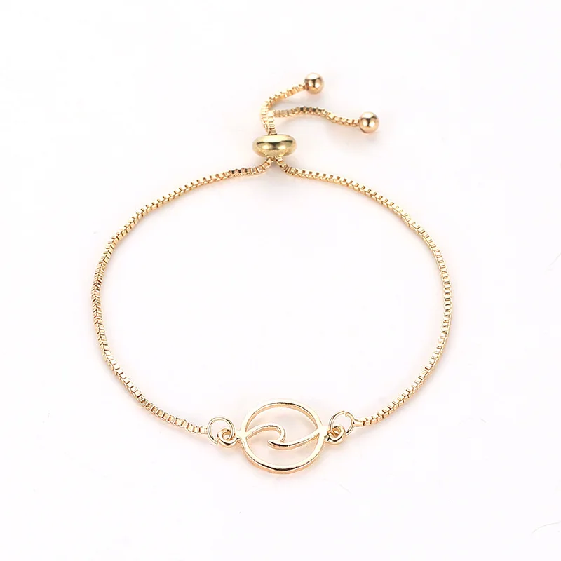 Simple Style Hollow Circle Charm Thin Golden silver Chain Elegant Adjustable Bracelets For Women
Simple Style Hollow Circle Charm Thin Golden silver Chain Elegant Adjustable Bracelets For Women