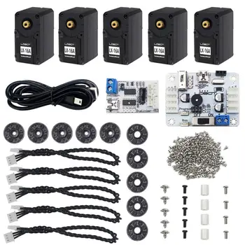 LX-16A Full Metal 17kg High Torque Serial Bus Servo Robotic Servo with Debug Board and Servo Controller Pack, Control Angle 240
LX-16A Full Metal 17kg High Torque Serial Bus Servo Robotic Servo with Debug Board and Servo Controller Pack, Control Angle 240