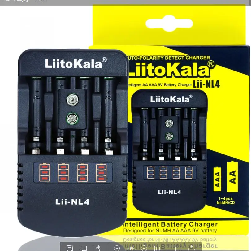 Liitokala New Charger Lii-NL4 Rechargeable 1.2V AA / AAA Ni-MH 9V Battery Charger+free shipping
Liitokala New Charger Lii-NL4 Rechargeable 1.2V AA / AAA Ni-MH 9V Battery Charger+free shipping
