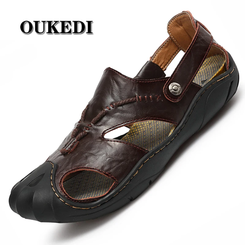 Mens Sandals Leather Beach Sandals Brand Men Casual Shoes Genuine Split Leather Sneakers Men Slippers Flip Flops Summer Shoes
Mens Sandals Leather Beach Sandals Brand Men Casual Shoes Genuine Split Leather Sneakers Men Slippers Flip Flops Summer Shoes