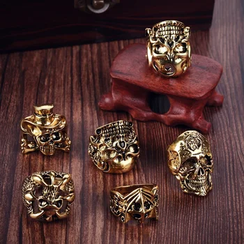 Wholesale mixed lot Gold color 20pcs/pack punk skull metal alloy skeleton jewelry fashion rings dropshipping
Wholesale mixed lot Gold color 20pcs/pack punk skull metal alloy skeleton jewelry fashion rings dropshipping