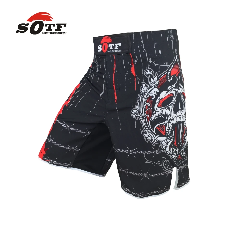 Image SOFT Dark boxing training mma fight shorts breathable fitness Tiger Muay Thai boxing shorts mma fight shorts boxing pretorian