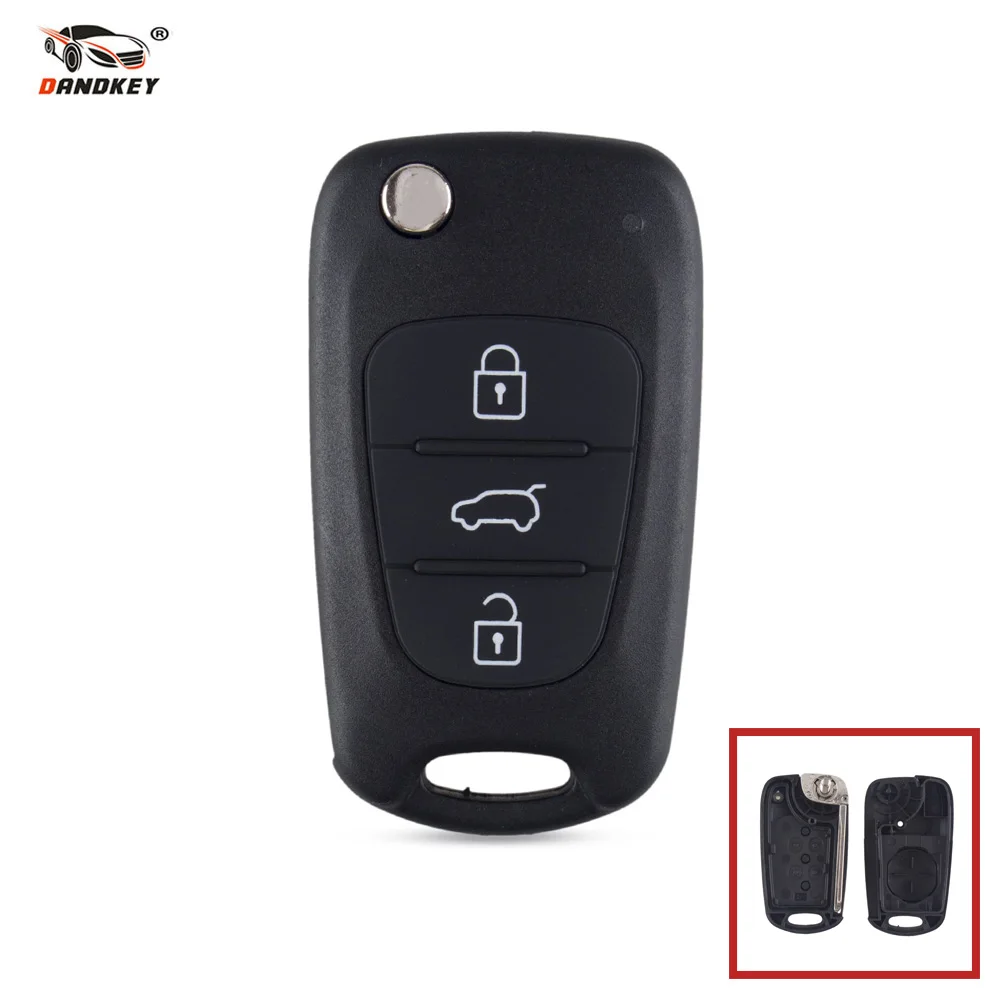 Dandkey Flip Folding Car Remote key Shell Fob 3 Buttons For Hyundai For Kia Sportage Picanto 3 Rio K2 K5 Cerato Ceed Soul 
Dandkey Flip Folding Car Remote key Shell Fob 3 Buttons For Hyundai For Kia Sportage Picanto 3 Rio K2 K5 Cerato Ceed Soul