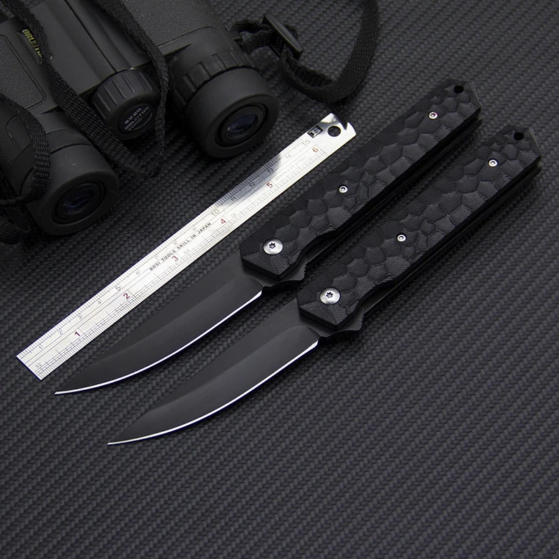 Фото EDC D2 Steel Folding Knife Ball Bearing Tactical G10 Handle Outdoor Utility Knives Survival Tools Self Defense | Инструменты