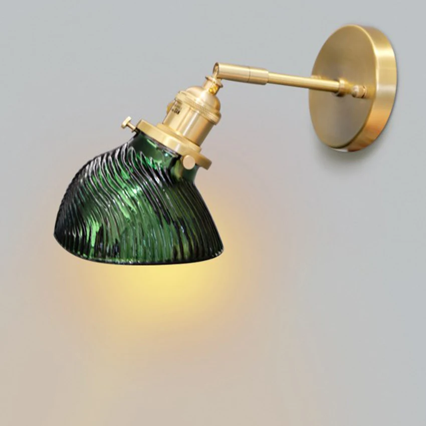Nordic green vintage wall lamp copper holder glass sconce wall light bedroom bedside bathroom stair balcony indoor light fixture
Nordic green vintage wall lamp copper holder glass sconce wall light bedroom bedside bathroom stair balcony indoor light fixture