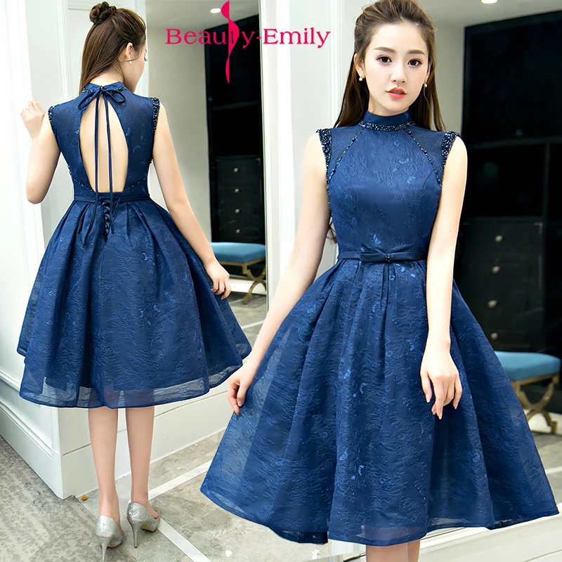 Vestidos Beauty Emily Sweet Lace Evening Dress The Bride Banquet Elegant Appliques Beading Sleeveless short Party Formal Dresses
Vestidos Beauty Emily Sweet Lace Evening Dress The Bride Banquet Elegant Appliques Beading Sleeveless short Party Formal Dresses