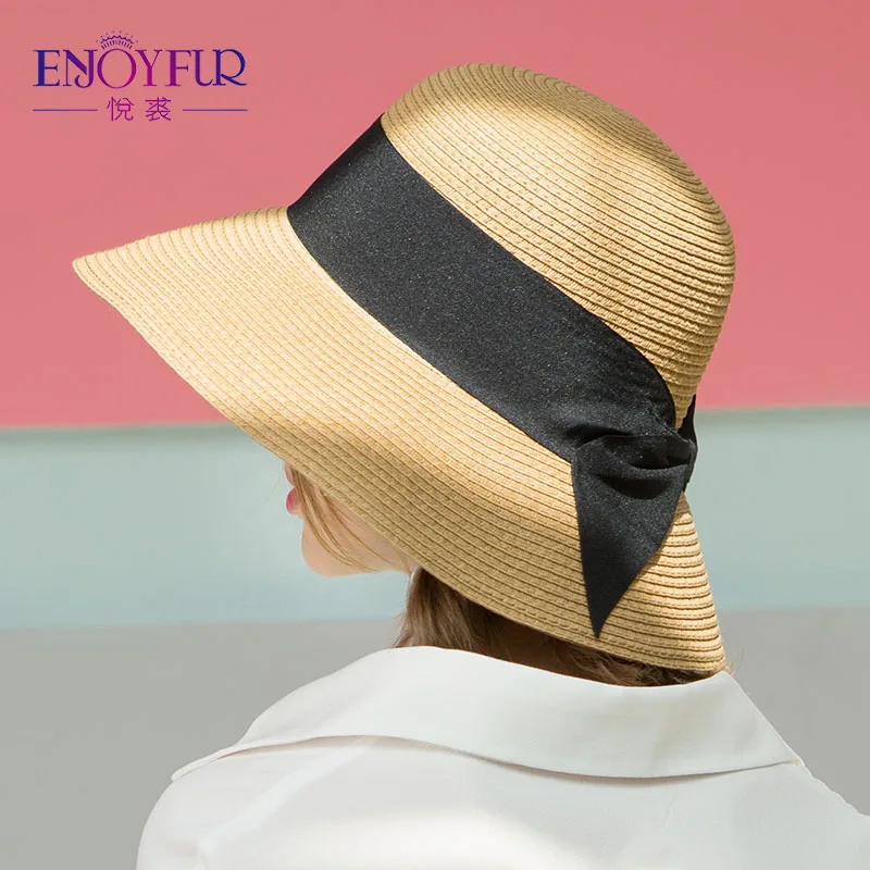 ENJOYFUR Fashion Bownet Sun Hats Women Paper Beach Hat For Vacation Sun Protection Summer Straw Cap
ENJOYFUR Fashion Bownet Sun Hats Women Paper Beach Hat For Vacation Sun Protection Summer Straw Cap