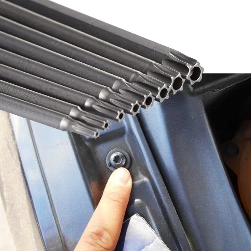 8 Size 100mm Length 1/4'' Hex Shank Magnetic Torx Screwdriver Bits Set T8 T10 T15 T20 T25 T27 T30 T40 Electric Screwdriver Tools
8 Size 100mm Length 1/4'' Hex Shank Magnetic Torx Screwdriver Bits Set T8 T10 T15 T20 T25 T27 T30 T40 Electric Screwdriver Tools
