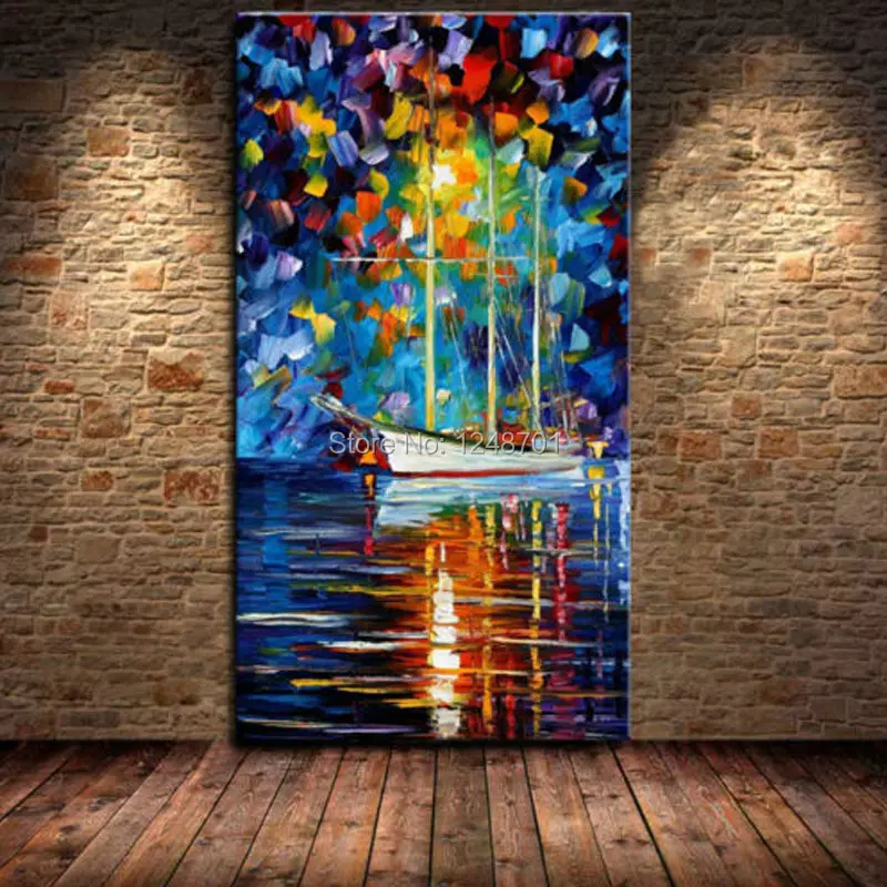 Large Hand Painted Palette Knife Boat on the River Oil Painting Night LampView Painting Home Living Room Wall Decoration Picture
Large Hand Painted Palette Knife Boat on the River Oil Painting Night LampView Painting Home Living Room Wall Decoration Picture