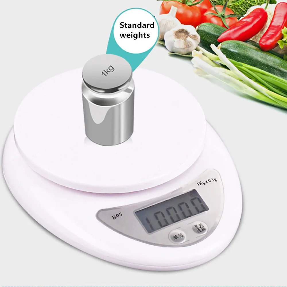 

5000g 1g WH-B05 Kitchen Food Multi Stainless Steel Electronic Scales Portable Weight Digital Pocket Scale 5kg bilancia da cucina