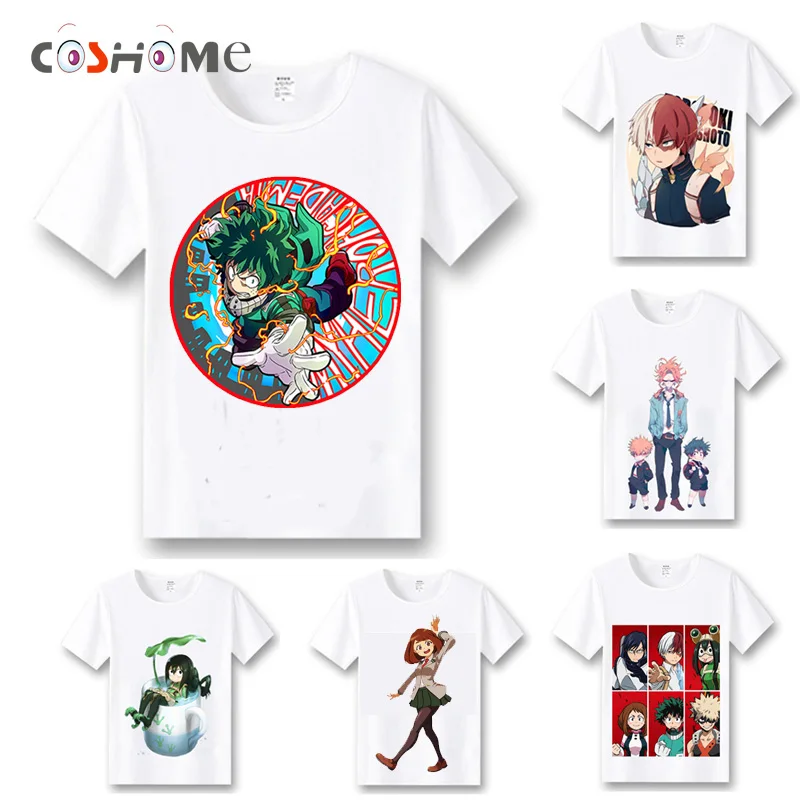 Футболки Coshome My Hero academic костюмы для косплея Boku No футболки Izuku Midoriya мужские и