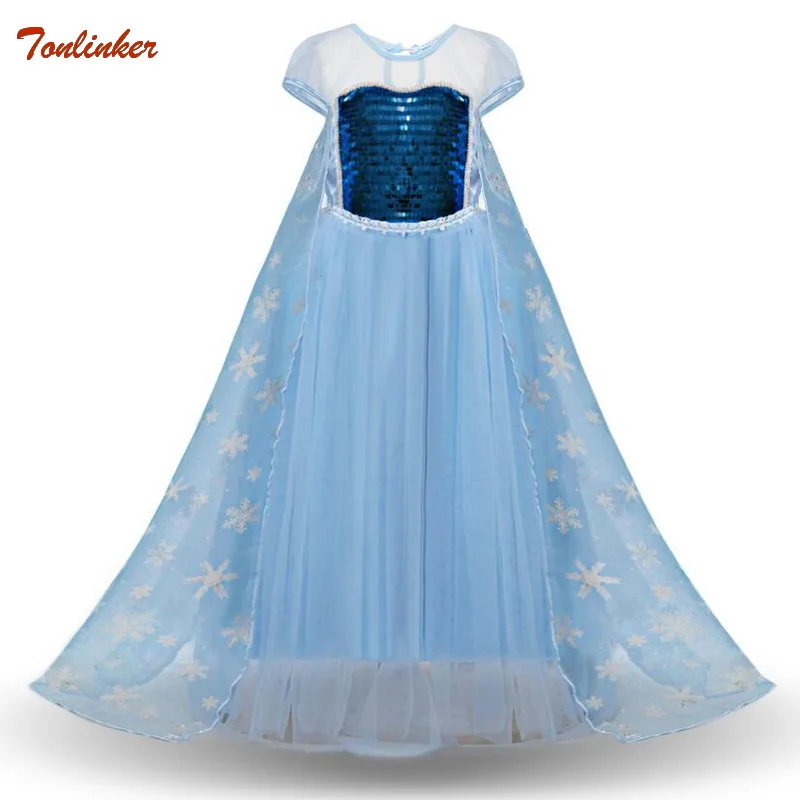 Girls Elsa Dress Anna Cosplay Costume Blue Sequin Short Sleeves Kid Sequinned Dresses Halloween Costumes For Children Clothes
Girls Elsa Dress Anna Cosplay Costume Blue Sequin Short Sleeves Kid Sequinned Dresses Halloween Costumes For Children Clothes