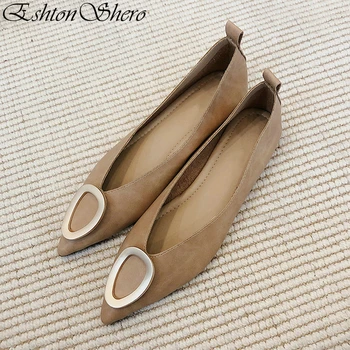 EshtonShero Women's Flats Shoes Woman Flat Heels Pointed Toe Cow Leather Classic Beige Ladies Wedding Shoes Size 3-8
EshtonShero Women's Flats Shoes Woman Flat Heels Pointed Toe Cow Leather Classic Beige Ladies Wedding Shoes Size 3-8